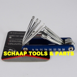 Stiftsleutelset torx met gat 8 delig T9 - T40 | 14459.0008